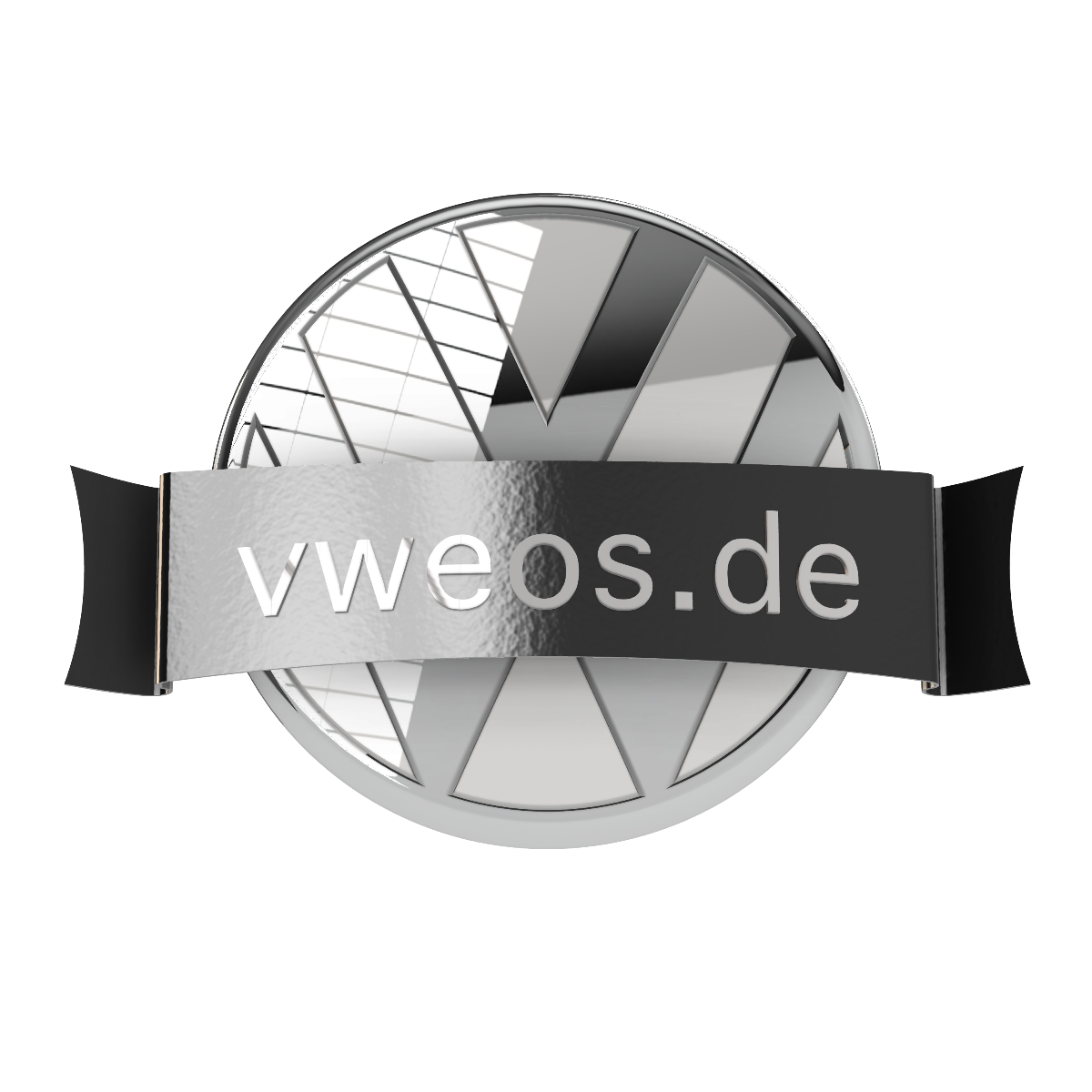 VW Front-Emblem-Blende "Innenliegend" – Handlackiert in Originalfarbtönen (Teilenummer 3G0 853 601 B)