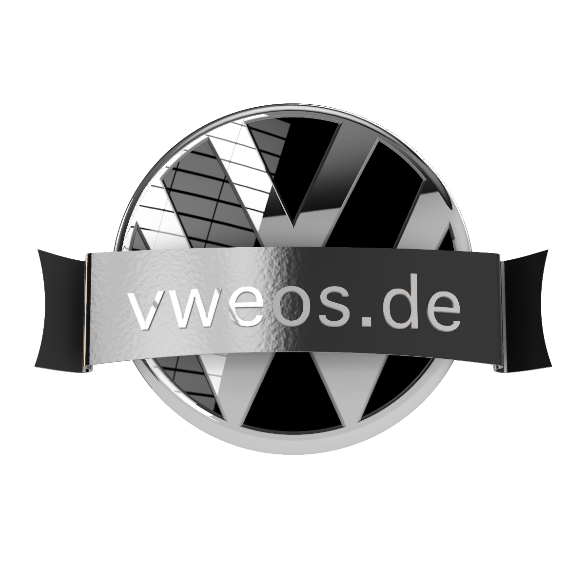 VW Front-Emblem-Blende "Innenliegend" – Handlackiert in Originalfarbtönen (Teilenummer 3G0 853 601 B)