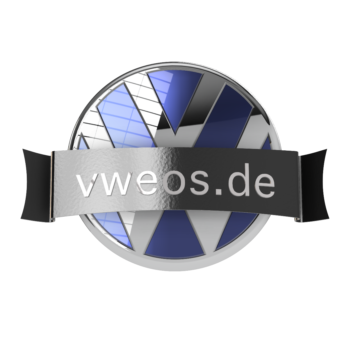 VW Front-Emblem-Blende "Innenliegend" – Handlackiert in Originalfarbtönen (Teilenummer 3G0 853 601 B)