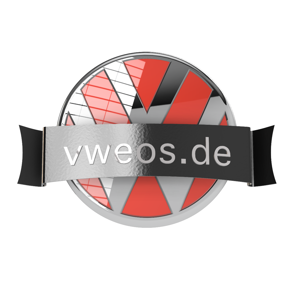 VW Front-Emblem-Blende "Innenliegend" – Handlackiert in Originalfarbtönen (Teilenummer 3G0 853 601 B)