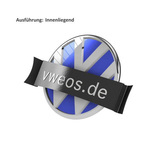 VW Front-Emblem-Blende "Innenliegend" – Handlackiert in Originalfarbtönen (Teilenummer 3G0 853 601 B)